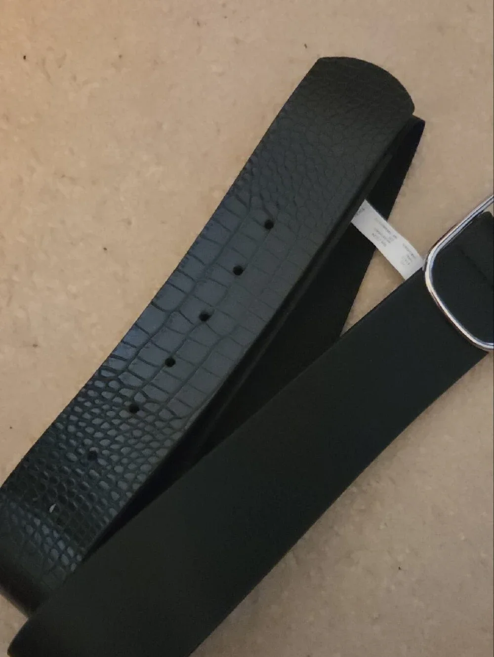 Lane Bryant Black Wide Belt with Silver Buckle